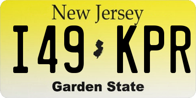 NJ license plate I49KPR