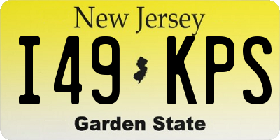 NJ license plate I49KPS