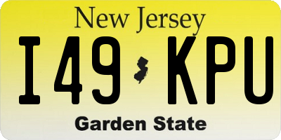 NJ license plate I49KPU