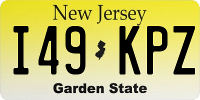 NJ license plate I49KPZ