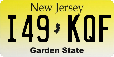 NJ license plate I49KQF