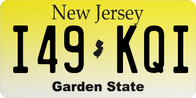 NJ license plate I49KQI