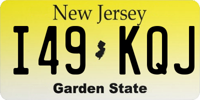 NJ license plate I49KQJ