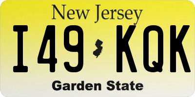 NJ license plate I49KQK