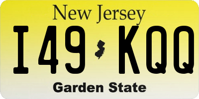 NJ license plate I49KQQ