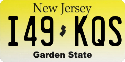 NJ license plate I49KQS