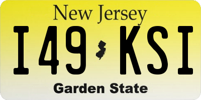 NJ license plate I49KSI
