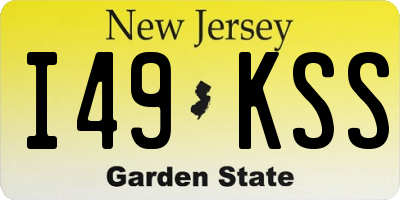 NJ license plate I49KSS