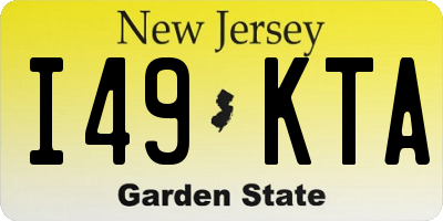 NJ license plate I49KTA