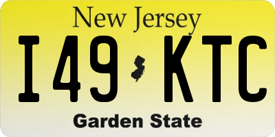 NJ license plate I49KTC