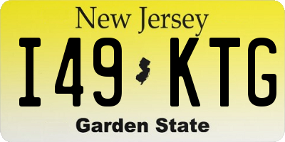 NJ license plate I49KTG
