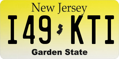 NJ license plate I49KTI