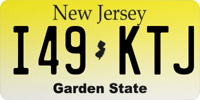 NJ license plate I49KTJ