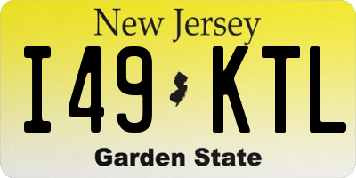 NJ license plate I49KTL