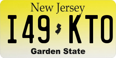 NJ license plate I49KTO