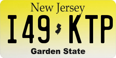 NJ license plate I49KTP