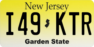 NJ license plate I49KTR