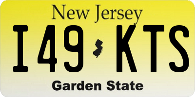 NJ license plate I49KTS