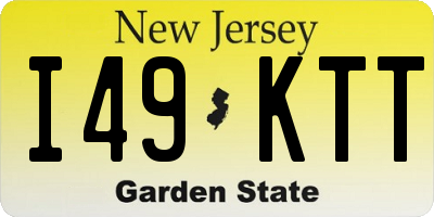 NJ license plate I49KTT
