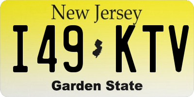 NJ license plate I49KTV