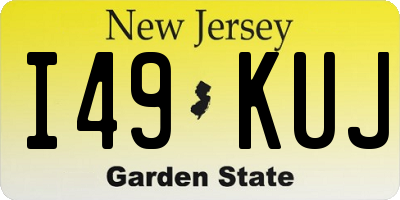 NJ license plate I49KUJ