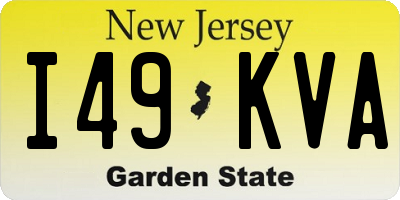 NJ license plate I49KVA