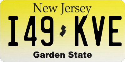 NJ license plate I49KVE