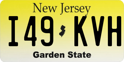 NJ license plate I49KVH