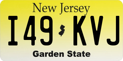 NJ license plate I49KVJ