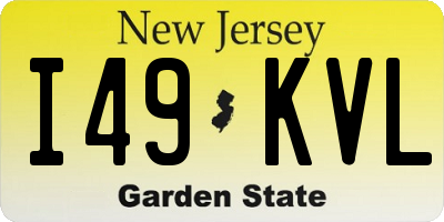 NJ license plate I49KVL