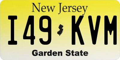 NJ license plate I49KVM