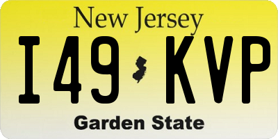 NJ license plate I49KVP