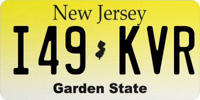 NJ license plate I49KVR