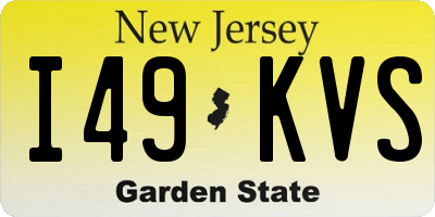 NJ license plate I49KVS