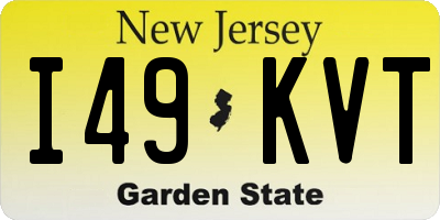 NJ license plate I49KVT