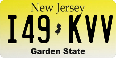 NJ license plate I49KVV