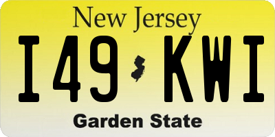 NJ license plate I49KWI