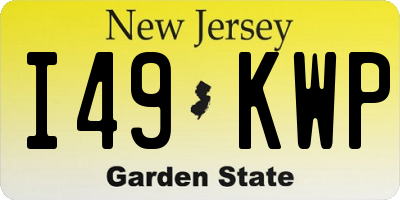 NJ license plate I49KWP