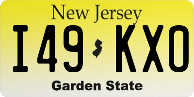 NJ license plate I49KXO