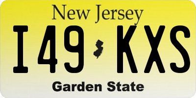 NJ license plate I49KXS