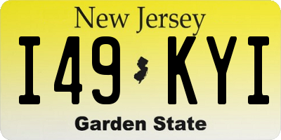 NJ license plate I49KYI