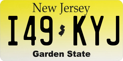 NJ license plate I49KYJ