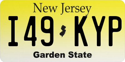 NJ license plate I49KYP