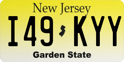 NJ license plate I49KYY