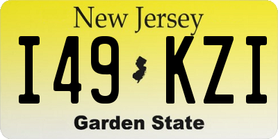 NJ license plate I49KZI