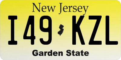 NJ license plate I49KZL