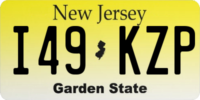 NJ license plate I49KZP