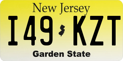 NJ license plate I49KZT
