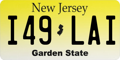 NJ license plate I49LAI