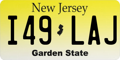 NJ license plate I49LAJ